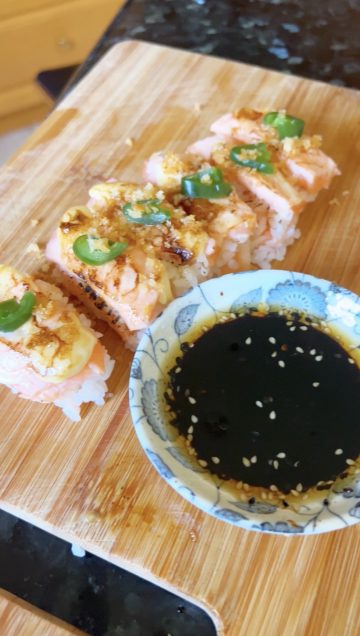Joey Restaurant's Seared Salmon Sushi